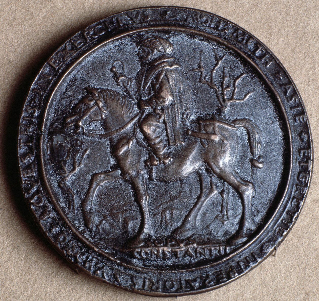Erobreren Mehmet II (bronzemedalje af Costanzo da Ferrara