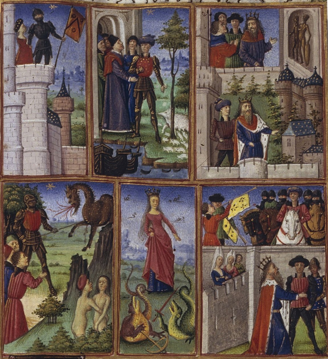 Illustration til eposet Æneiden af Virgil, 1450-1499 af Coëtivy Master