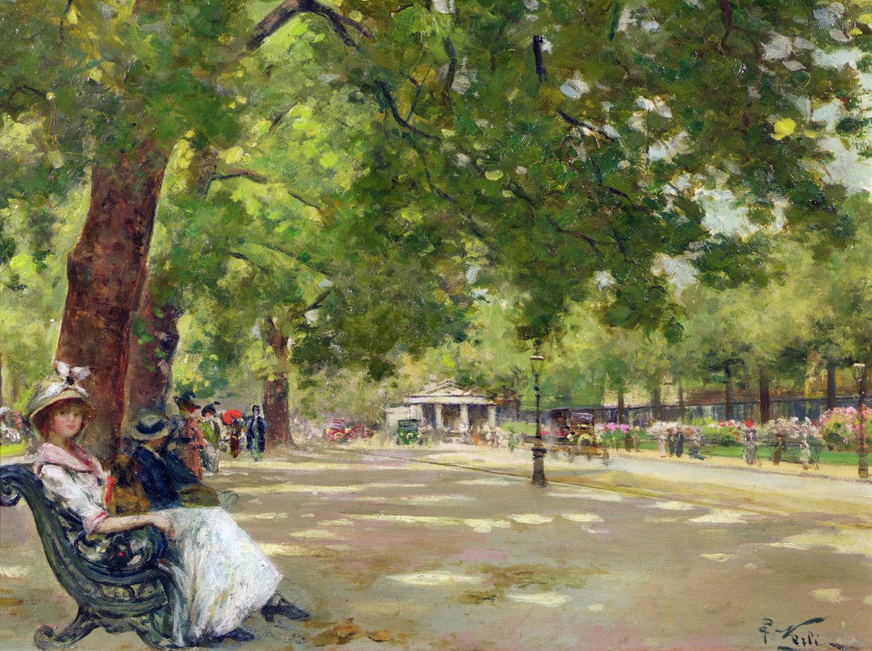 Hyde Park, London af Count Girolamo Pieri Nerli