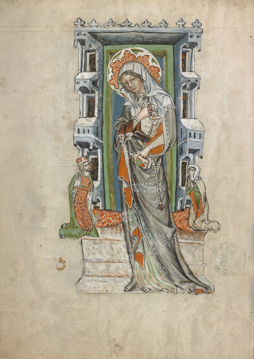 Sankt Hedwig af Schlesien med hertug Ludwig af Legnica og Brieg og hertuginde Agnés, 1353 af Court workshop of Duke Ludwig I