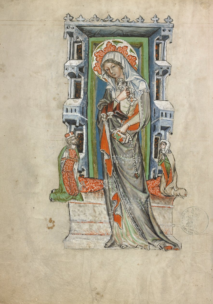 Sankt Hedwig af Schlesien med hertug Ludwig I af Liegnitz og Brieg og hertuginde Agnes af Court workshop of Duke Ludwig I of Liegnitz and Brieg