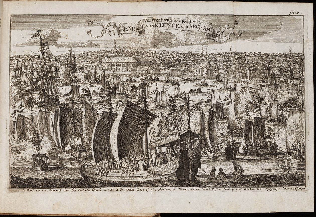 Arkhangelsk Fra: Historisk fortælling eller beskrivelse af rejsen, 1677 af Coyet