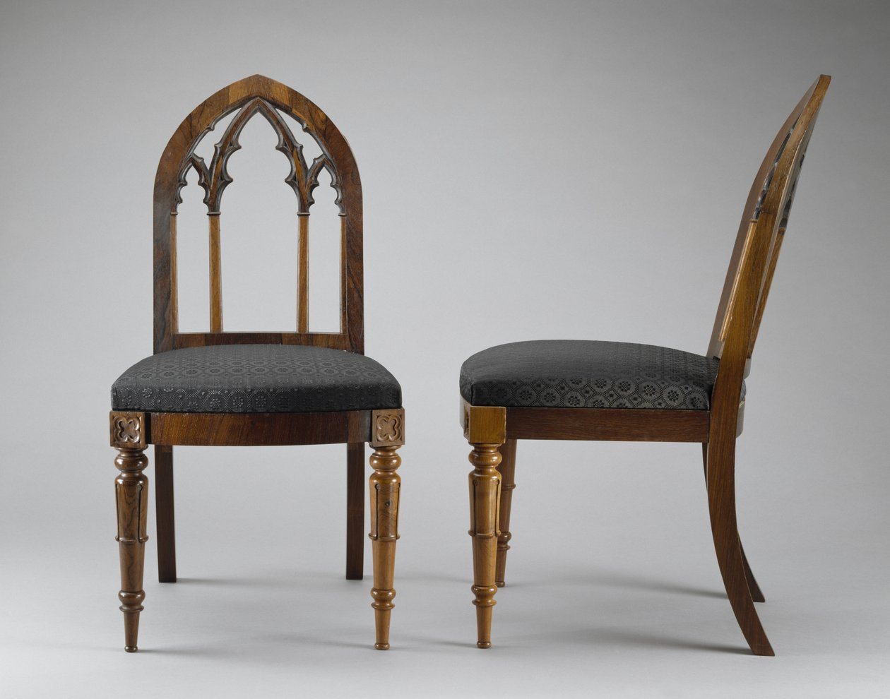 Et par sidestole, ca. 1844 (palisander; ask) af Crawford Riddell