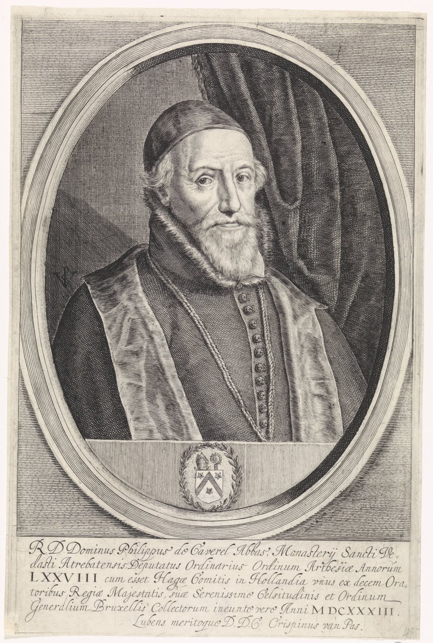 Portræt af Philippe de Caverel af Crispijn van de Passe
