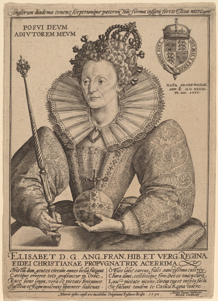 Elizabeth, dronning af England af Crispijn de Passe I