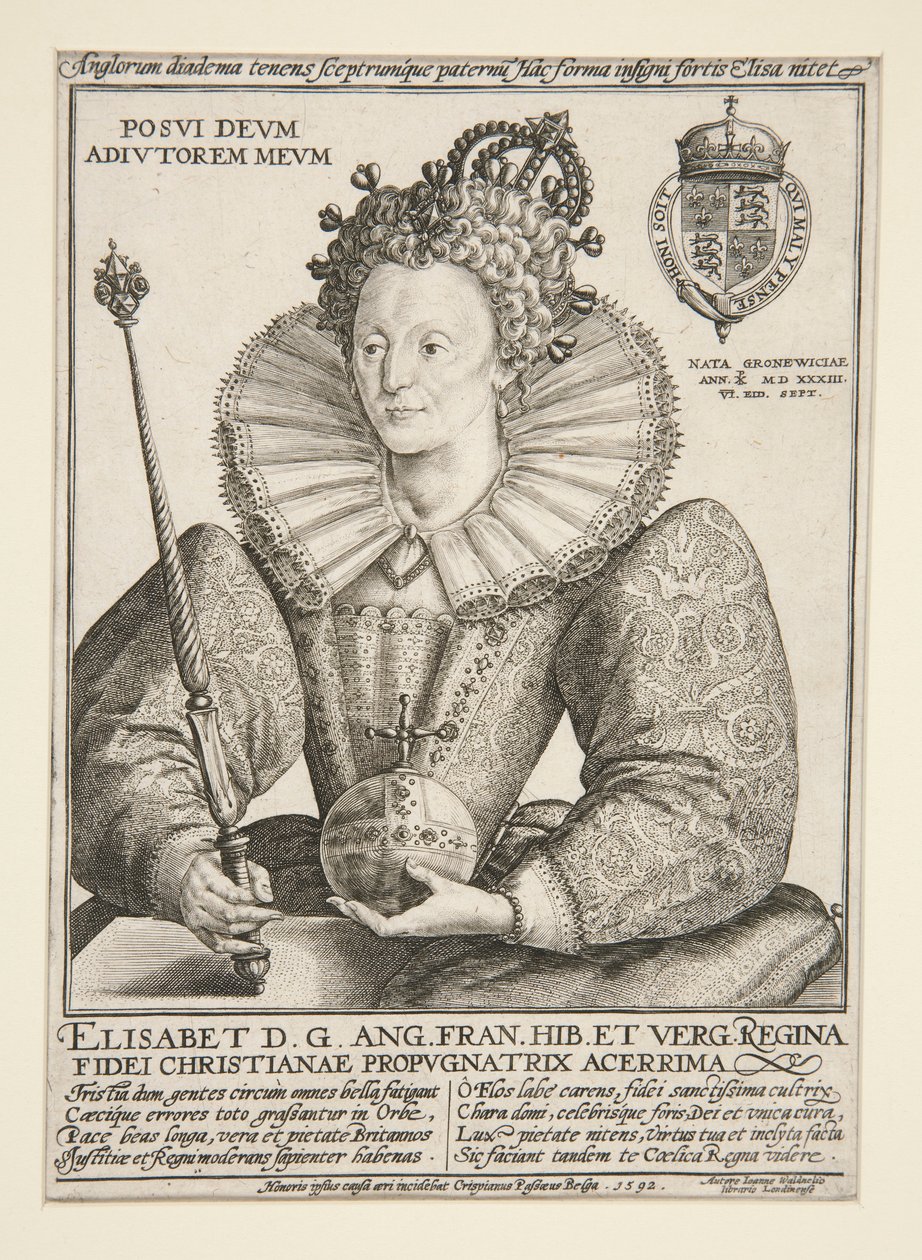 Elizabeth, dronning af England af Crispijn de Passe the Elder