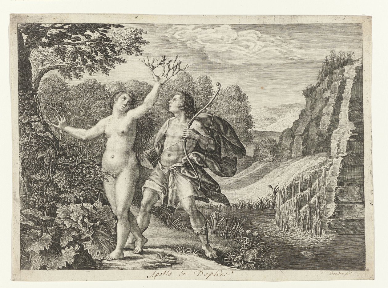 Apollo jagter Daphne Metamorphoses of Ovid (serietitel) af Crispijn van de Passe (I)