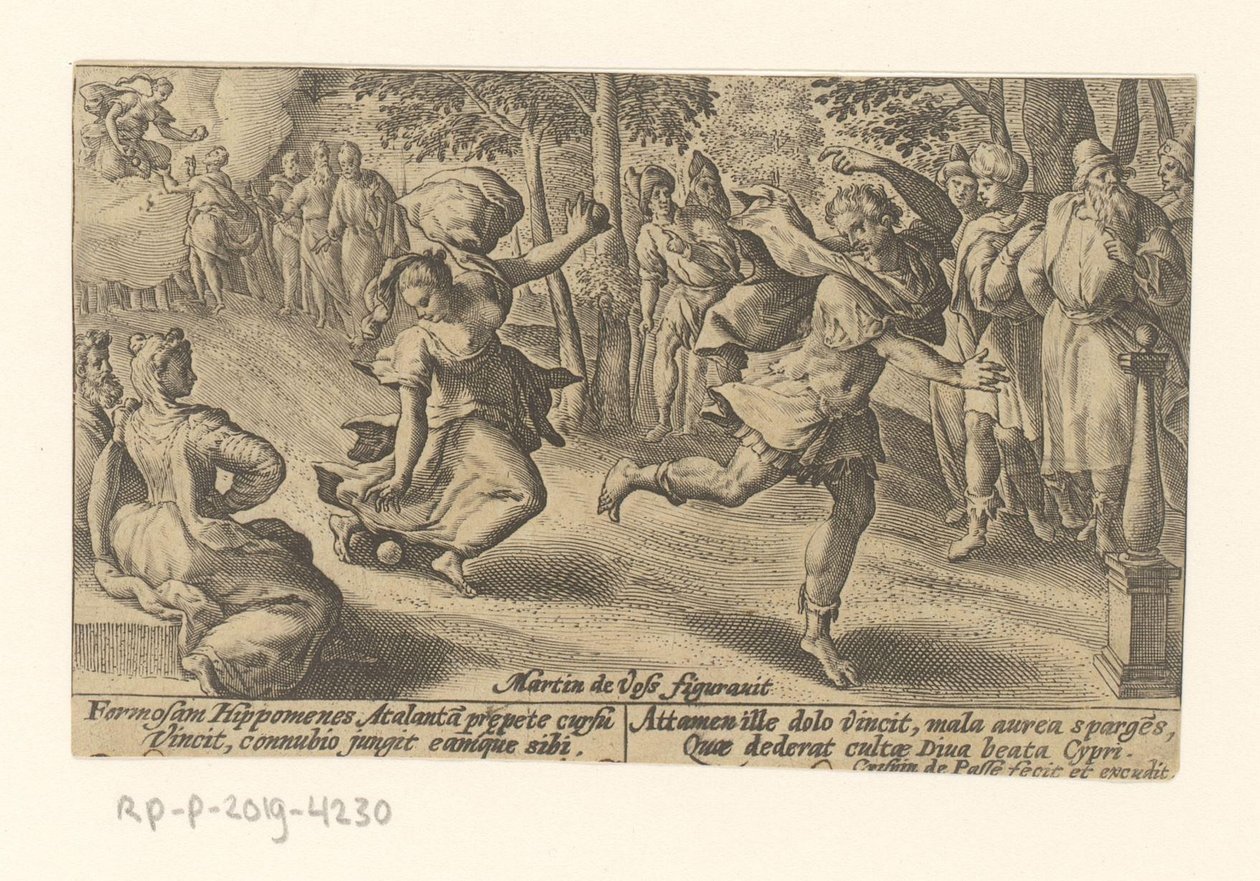 Atalanta og Hippomenes Metamorfosen van Ovidius (serietitel) Metamorphose (serietitel) af Crispijn van de Passe (I)