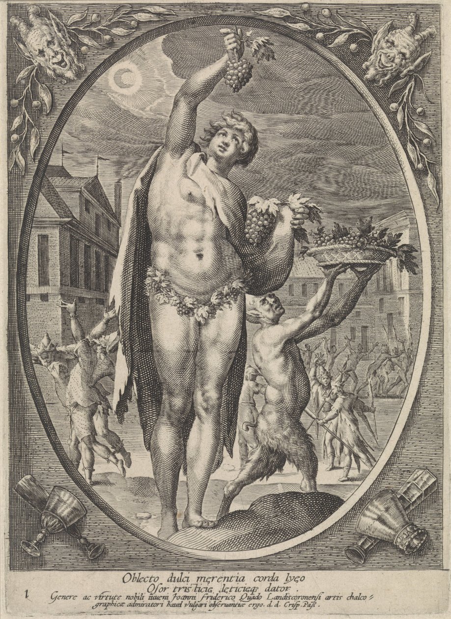 Bacchus Bacchus, Venus og Ceres (serietitel) af Crispijn van de Passe (I)