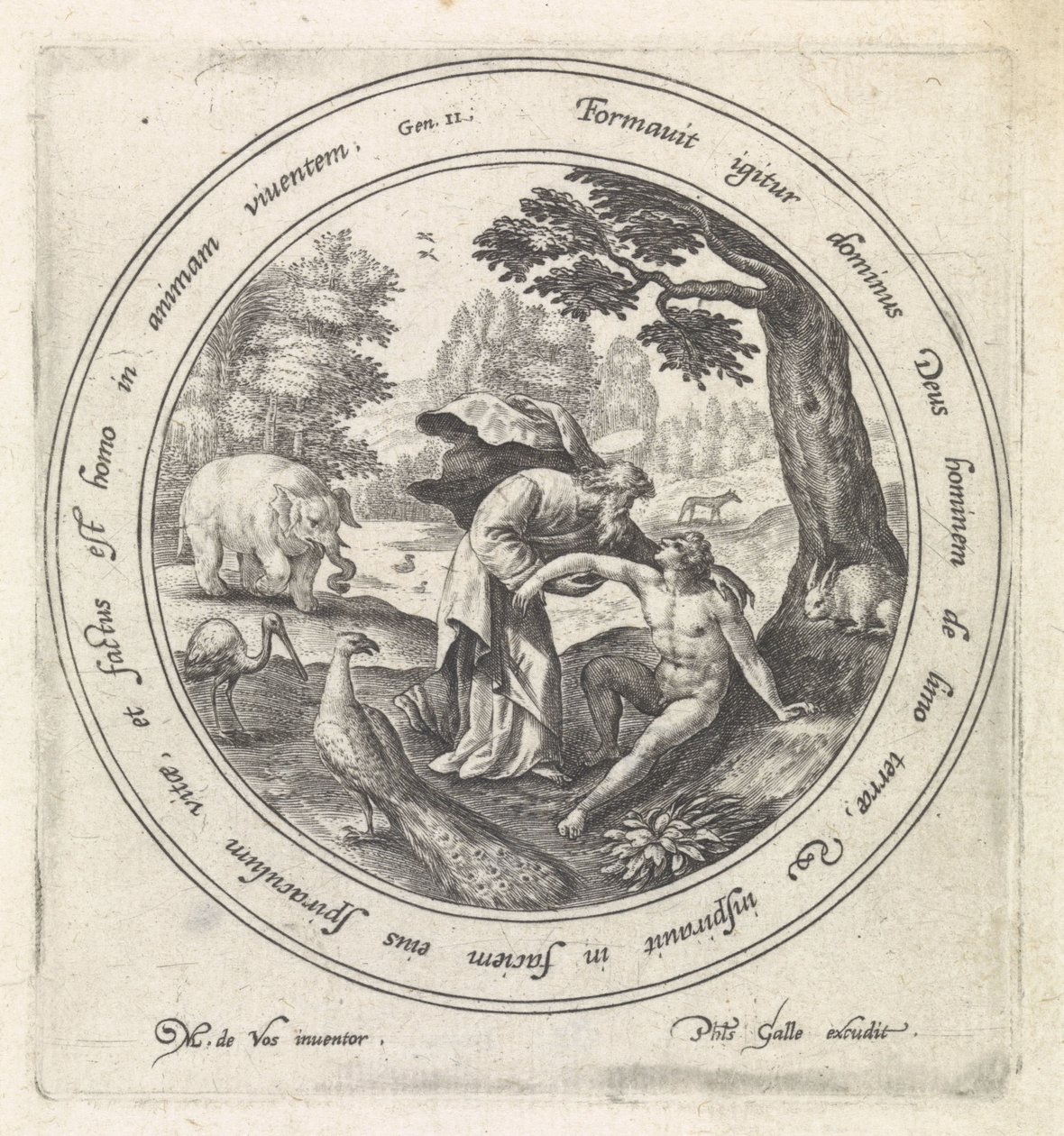 Adams skabelse Historien om Adam og Eva (serietitel) af Crispijn van de Passe (I)