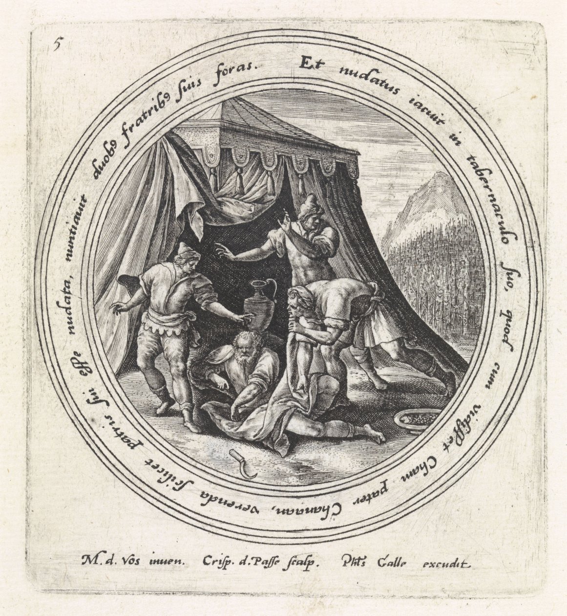 Noas drukkenskab History of Noah (serietitel) af Crispijn van de Passe (I)