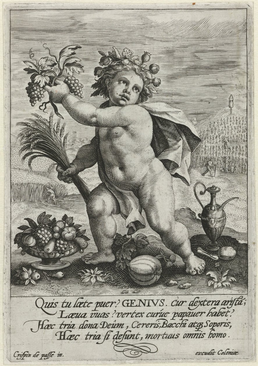 Geni The Essence of Human Existence (serietitel) af Crispijn van de Passe (I)