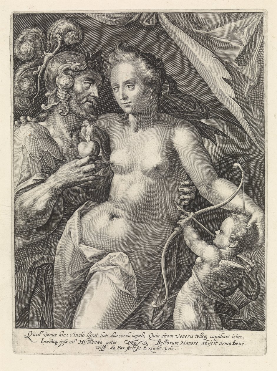 Mars og Venus Gods and Goddesses as Lovers (serietitel) af Crispijn van de Passe (I)