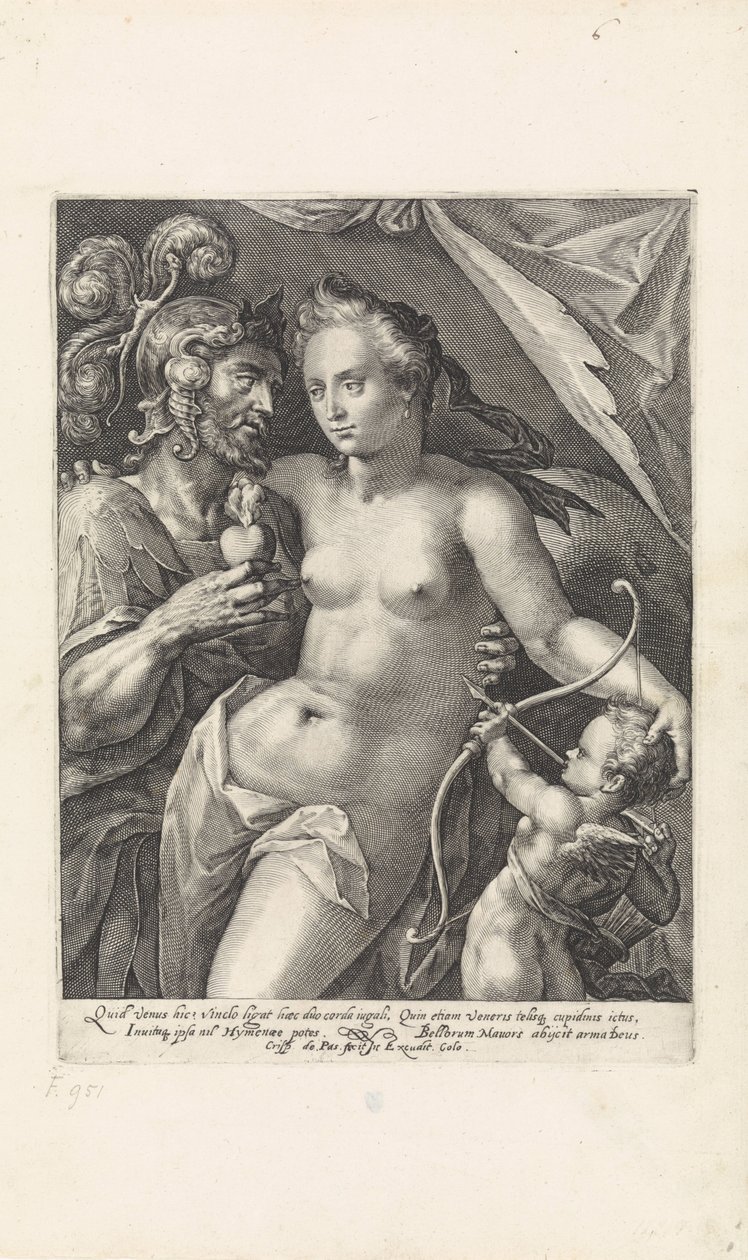 Mars og Venus Gods and Goddesses as Lovers (serietitel) af Crispijn van de Passe (I)