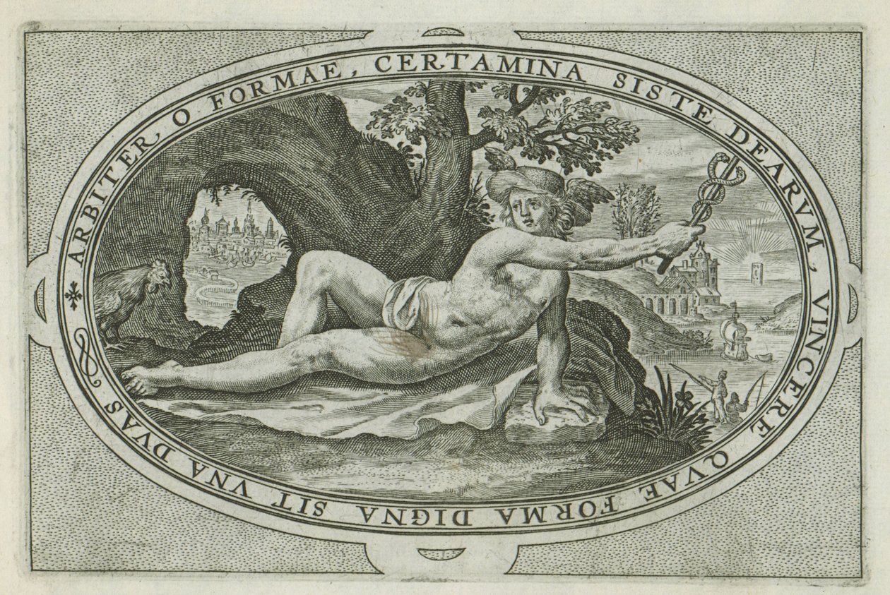 Merkur Gods and Goddesses Involvered in the Judgment of Paris (serietitel) af Crispijn van de Passe (I)