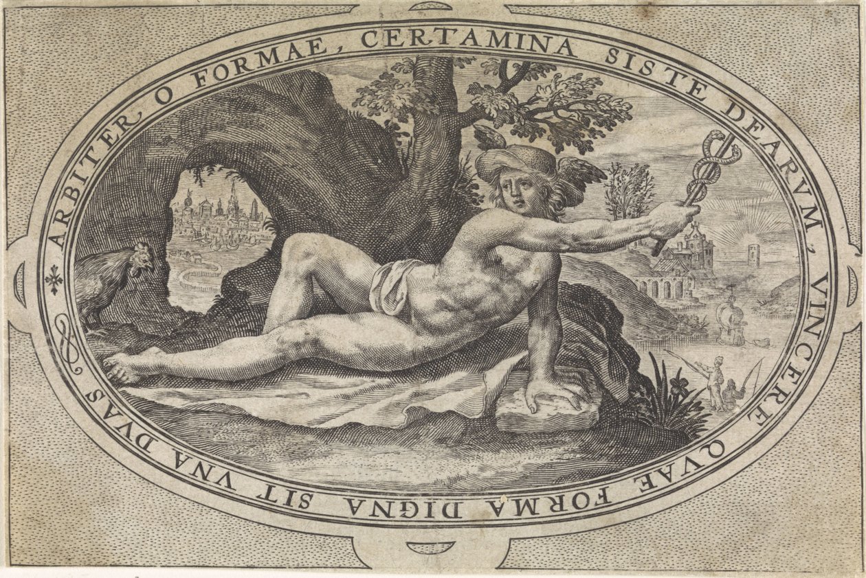 Merkur Gods and Goddesses Involvered in the Judgment of Paris (serietitel) af Crispijn van de Passe (I)