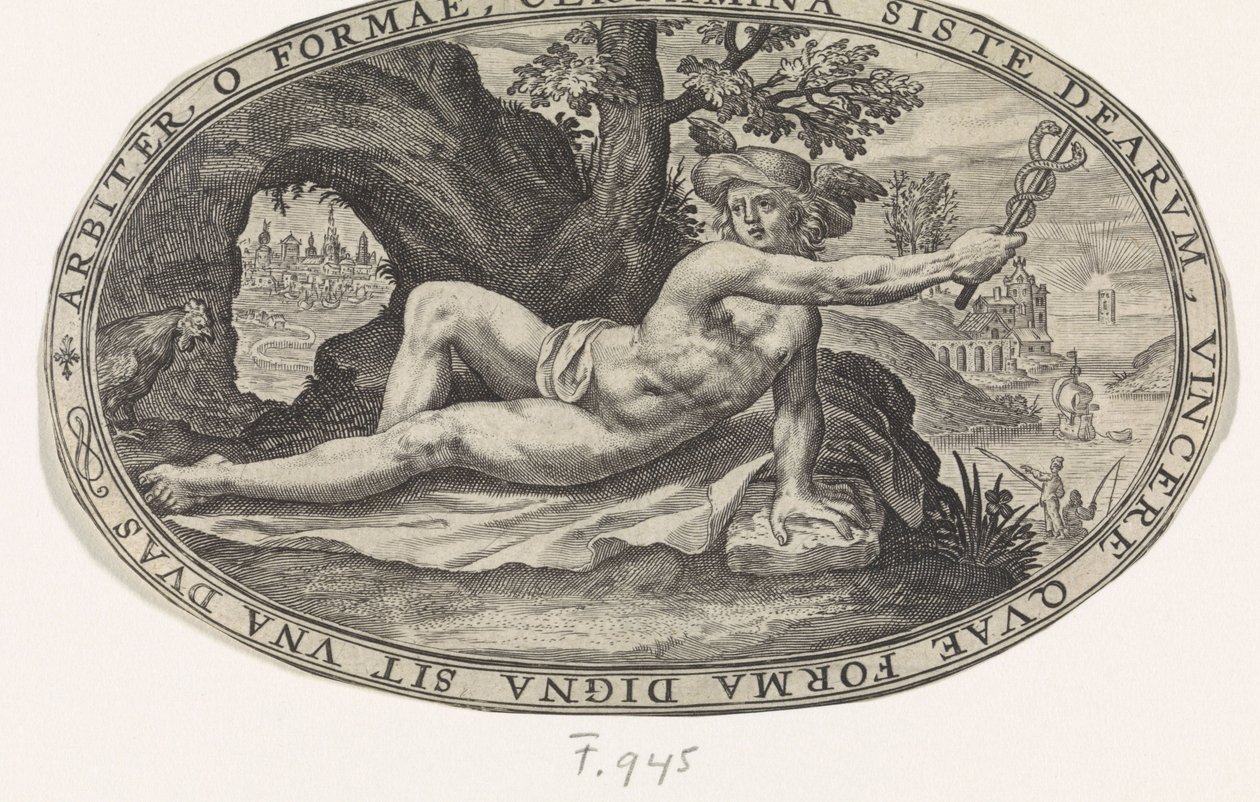 Merkur Gods and Goddesses Involvered in the Judgment of Paris (serietitel) af Crispijn van de Passe (I)