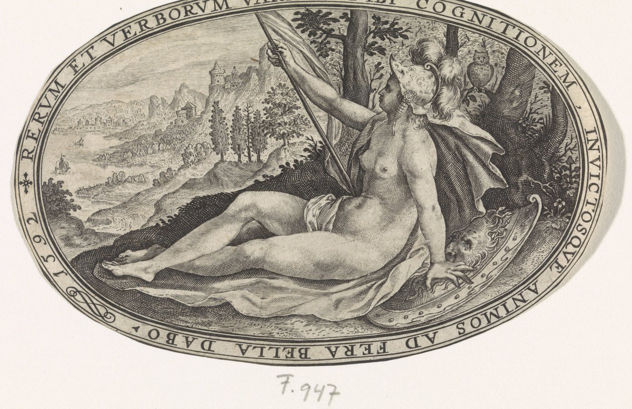 Minerva Gods and Goddesses Involvered in the Judgment of Paris (serietitel) af Crispijn van de Passe (I)