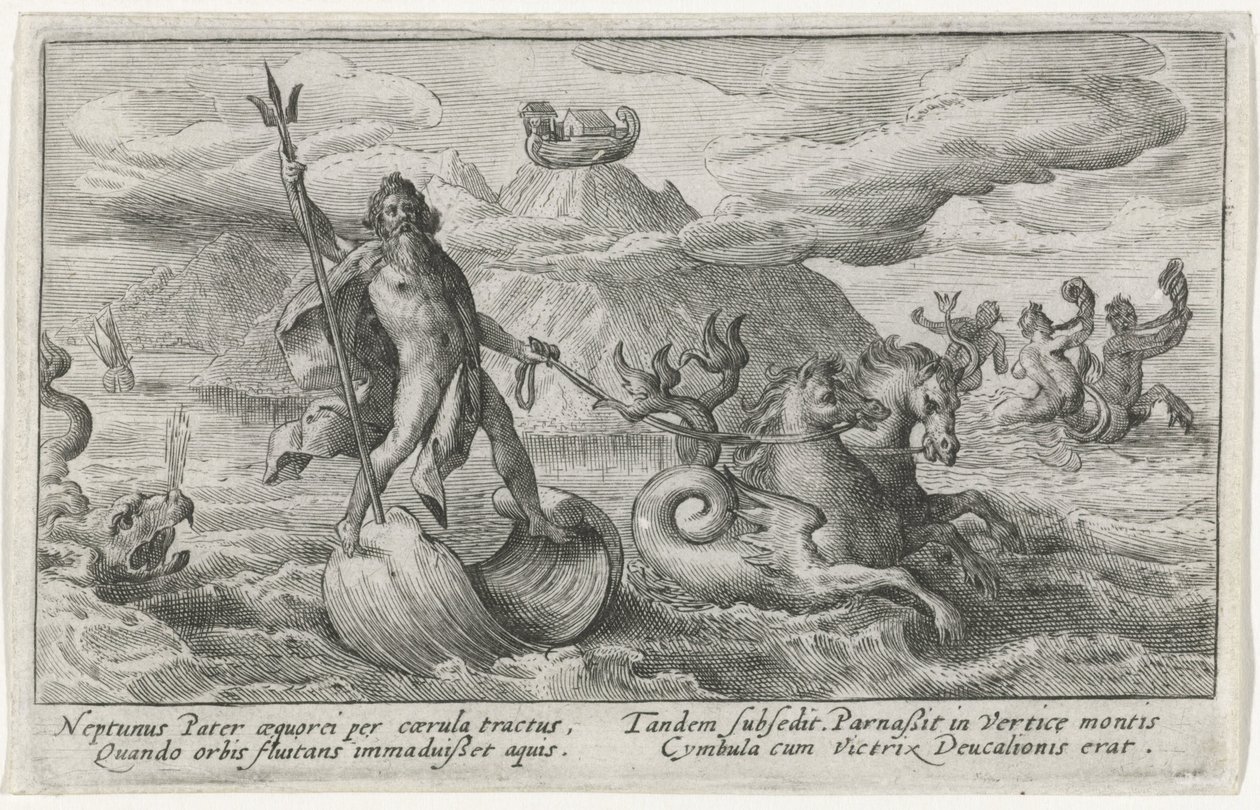 Neptun beroliger bølgerne Metamorphoses of Ovid (serietitel) af Crispijn van de Passe (I)