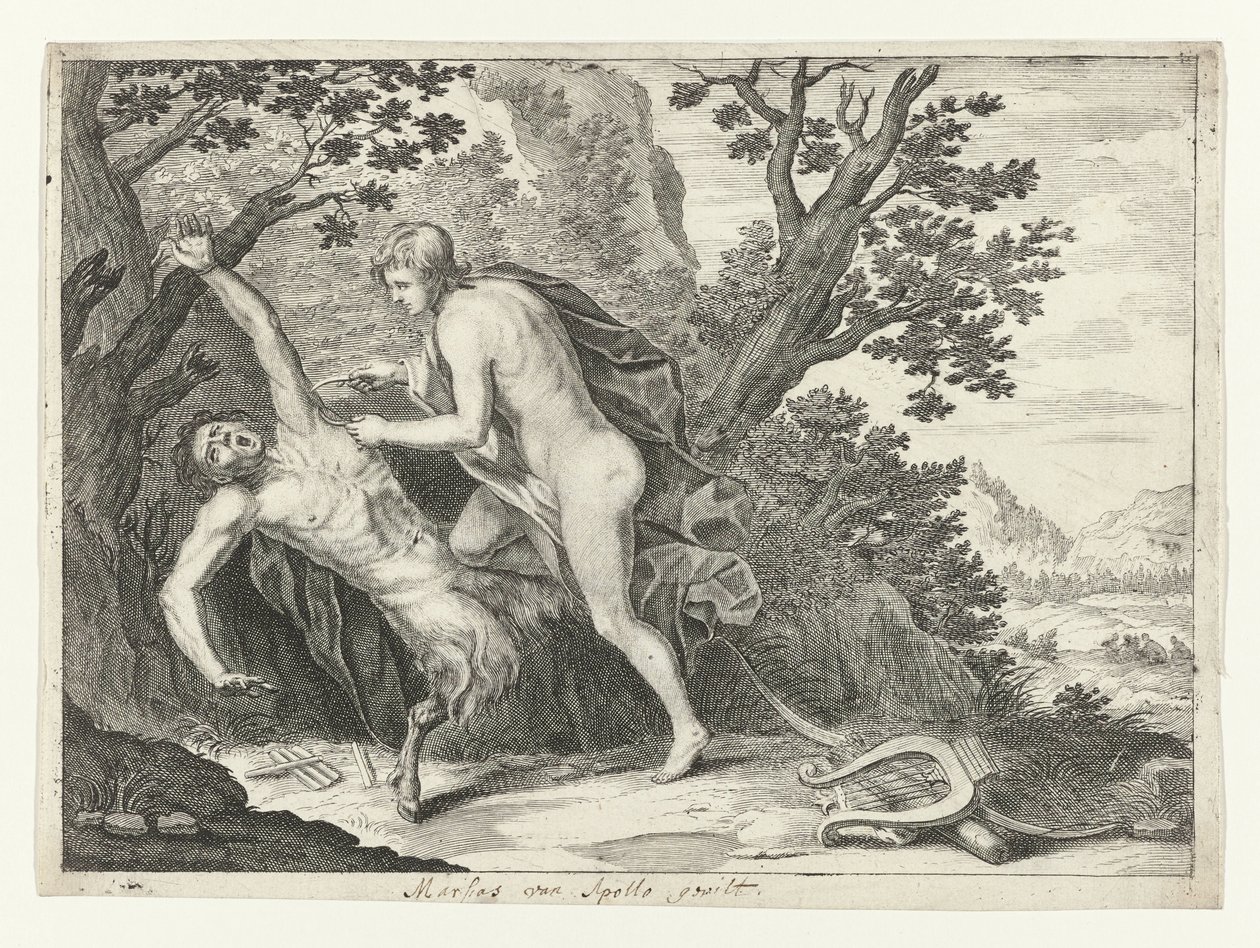 Apollo vil Marsyas af Crispijn van de Passe (II) (attributed to)