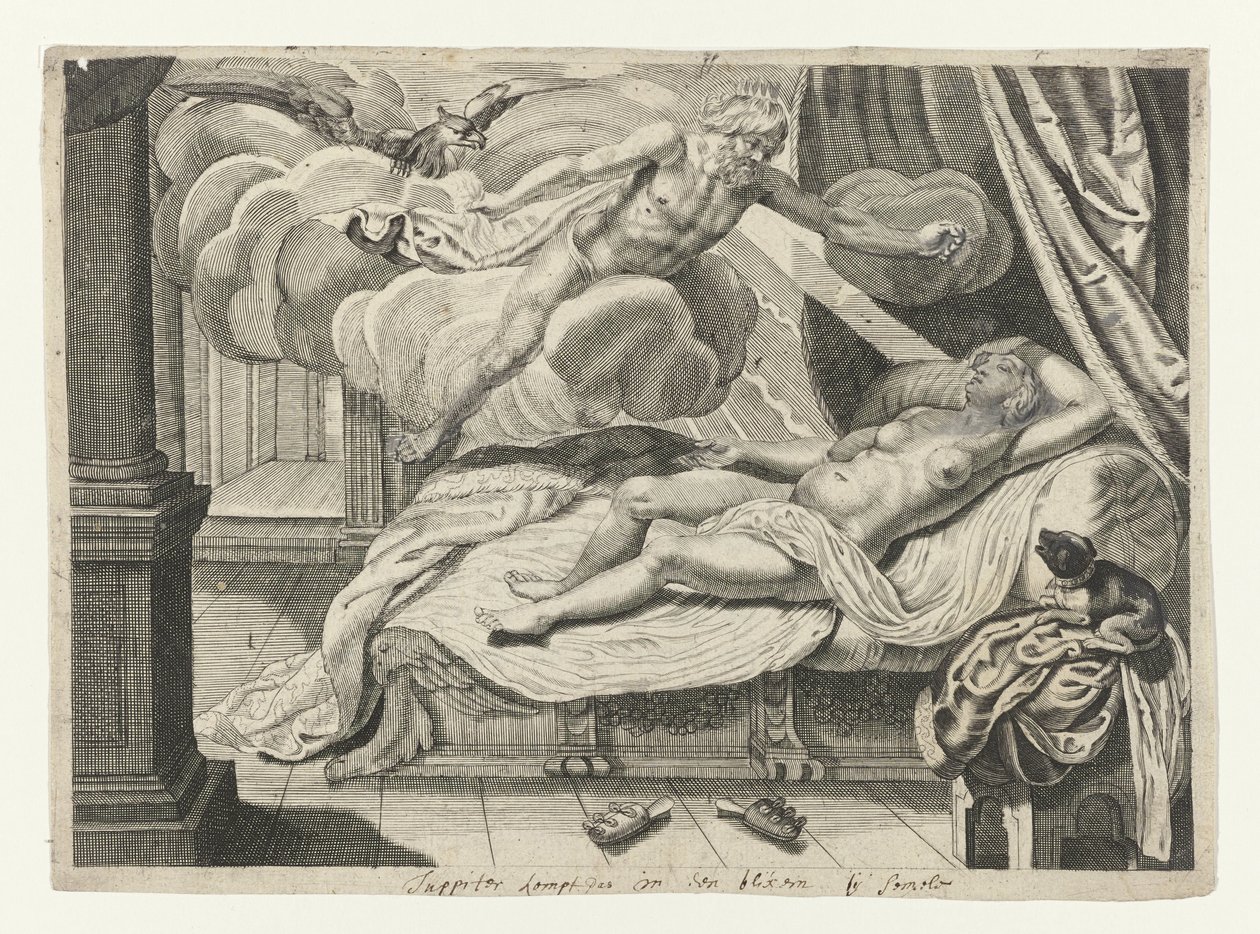 Jupiter og Semele Metamorphoses of Ovid (serietitel) af Crispijn van de Passe (II) (attributed to)