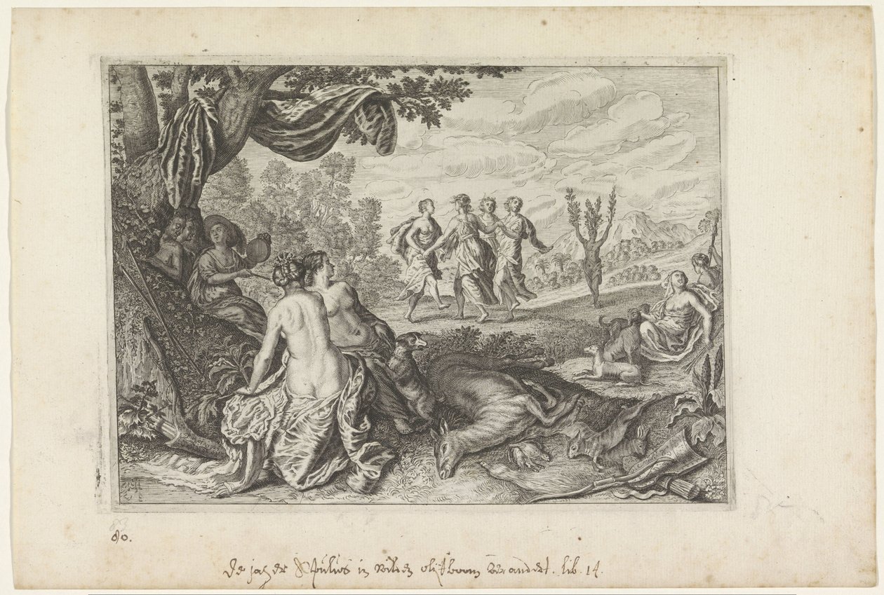 Apulus bliver til et oliventræ Metamorphoses of Ovid (serietitel) af Crispijn van de Passe (II) (workshop of)