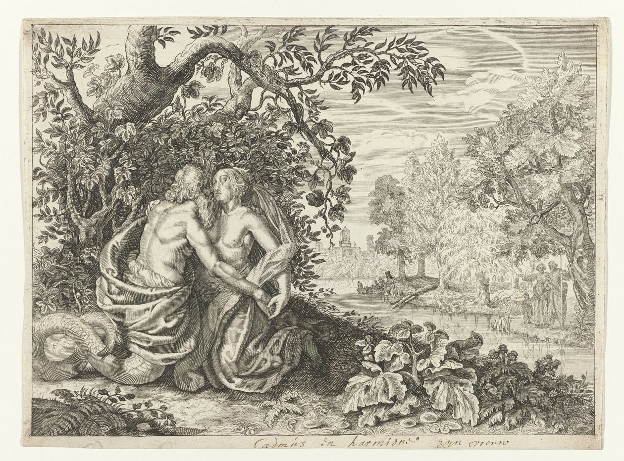 Harmoni på Cadmus Metamorfosen van Ovidius (serietitel) af Crispijn van de Passe (II)