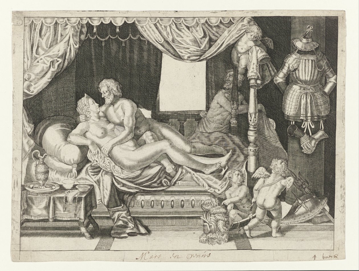 Mars på Venus Metamorfosen van Ovidius (serietitel) af Crispijn van de Passe (II)