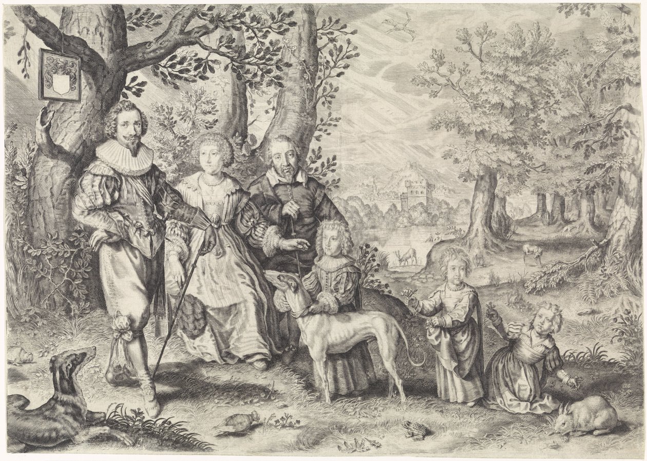 Portræt af Guy Michel Lejay og hans familie af Crispijn van de Passe (II)