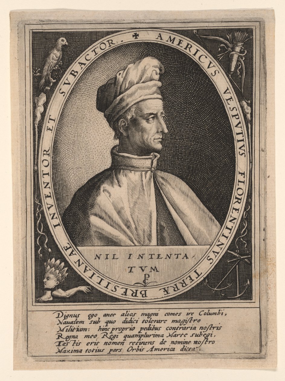 Amerigo Vespucci af Crispijn van de Passe I