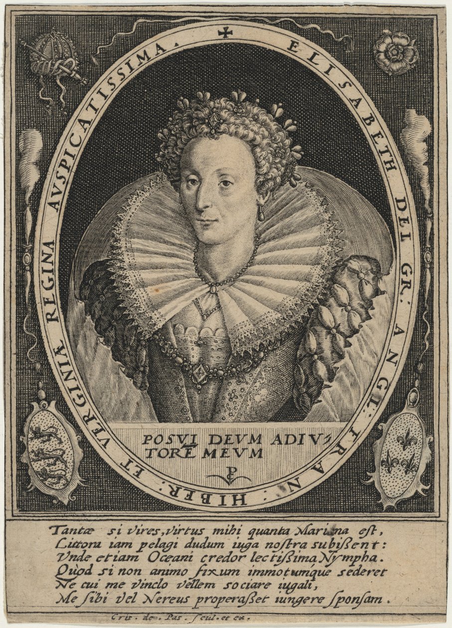 Elizabeth, dronning af England af Crispijn van de Passe I