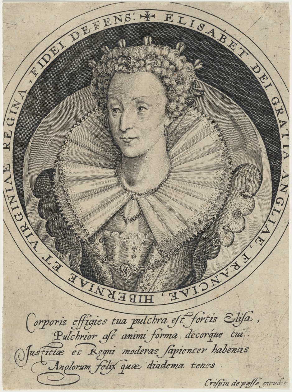 Elizabeth, dronning af England af Crispijn van de Passe I