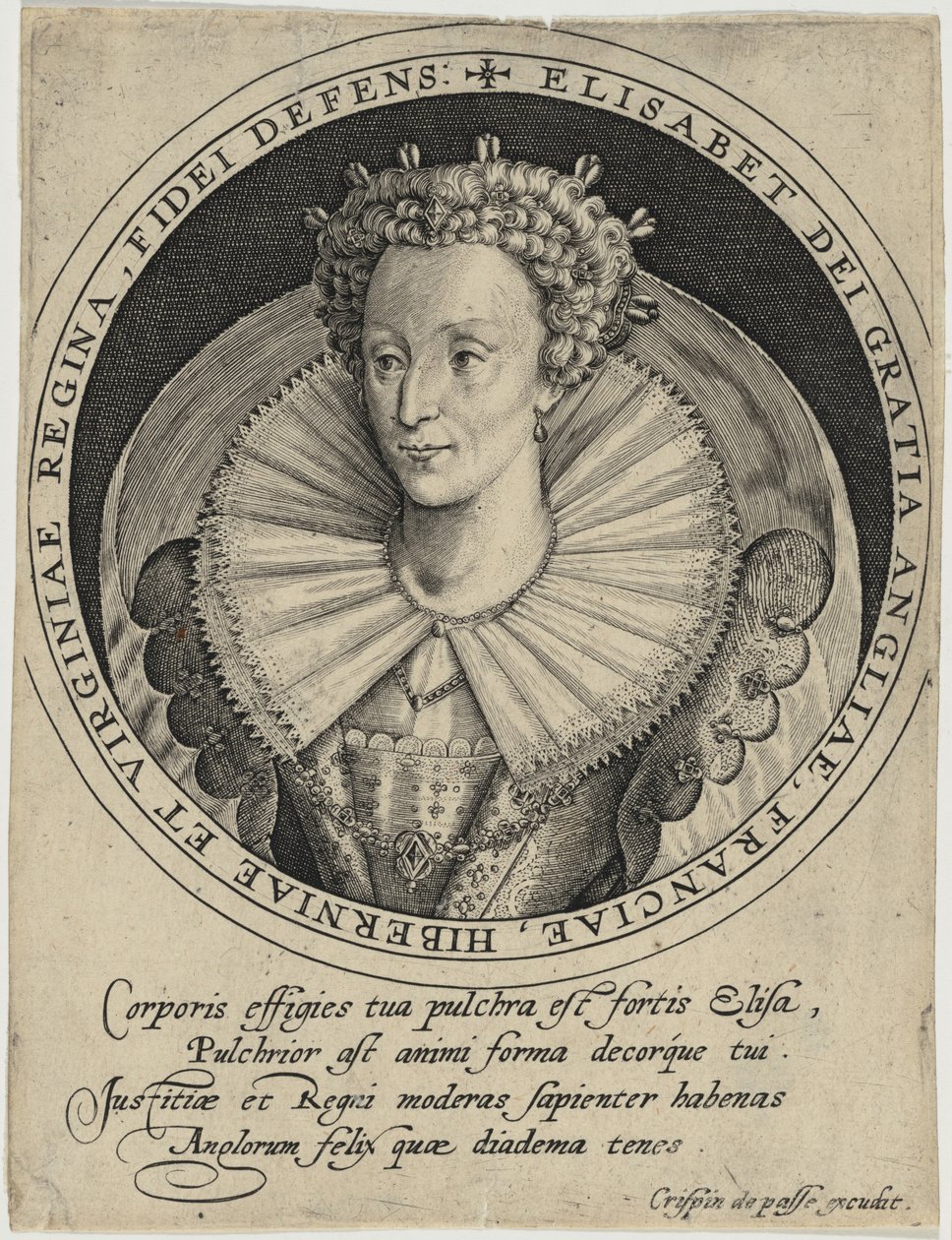 Elizabeth, dronning af England af Crispijn van de Passe I