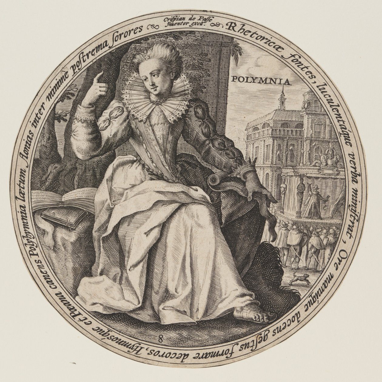 Erato, fra Muserne af Crispijn van de Passe I
