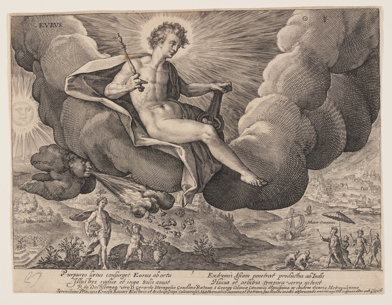 Eurus, fra Vindene af Crispijn van de Passe I