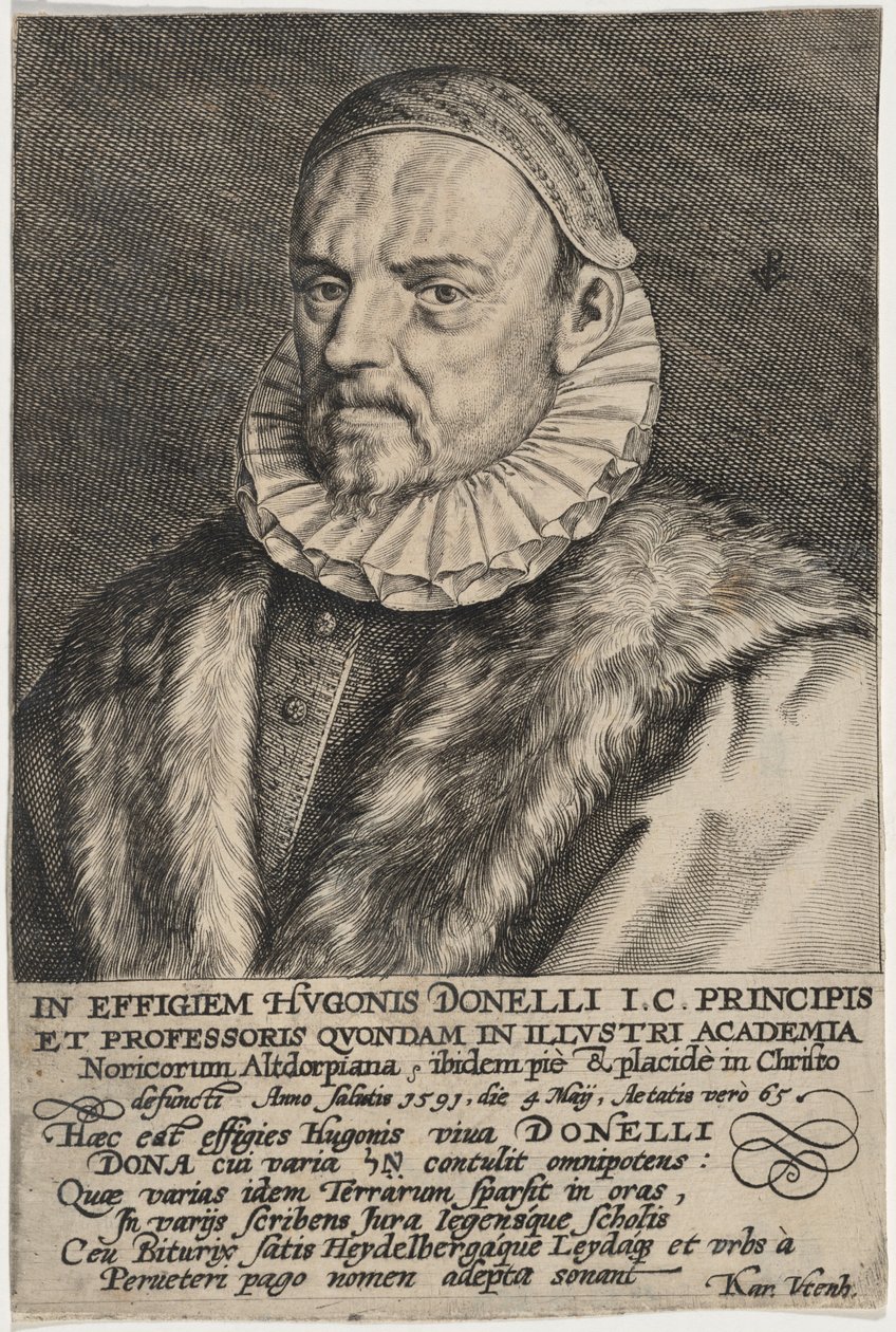 Hugo Donellus af Crispijn van de Passe I