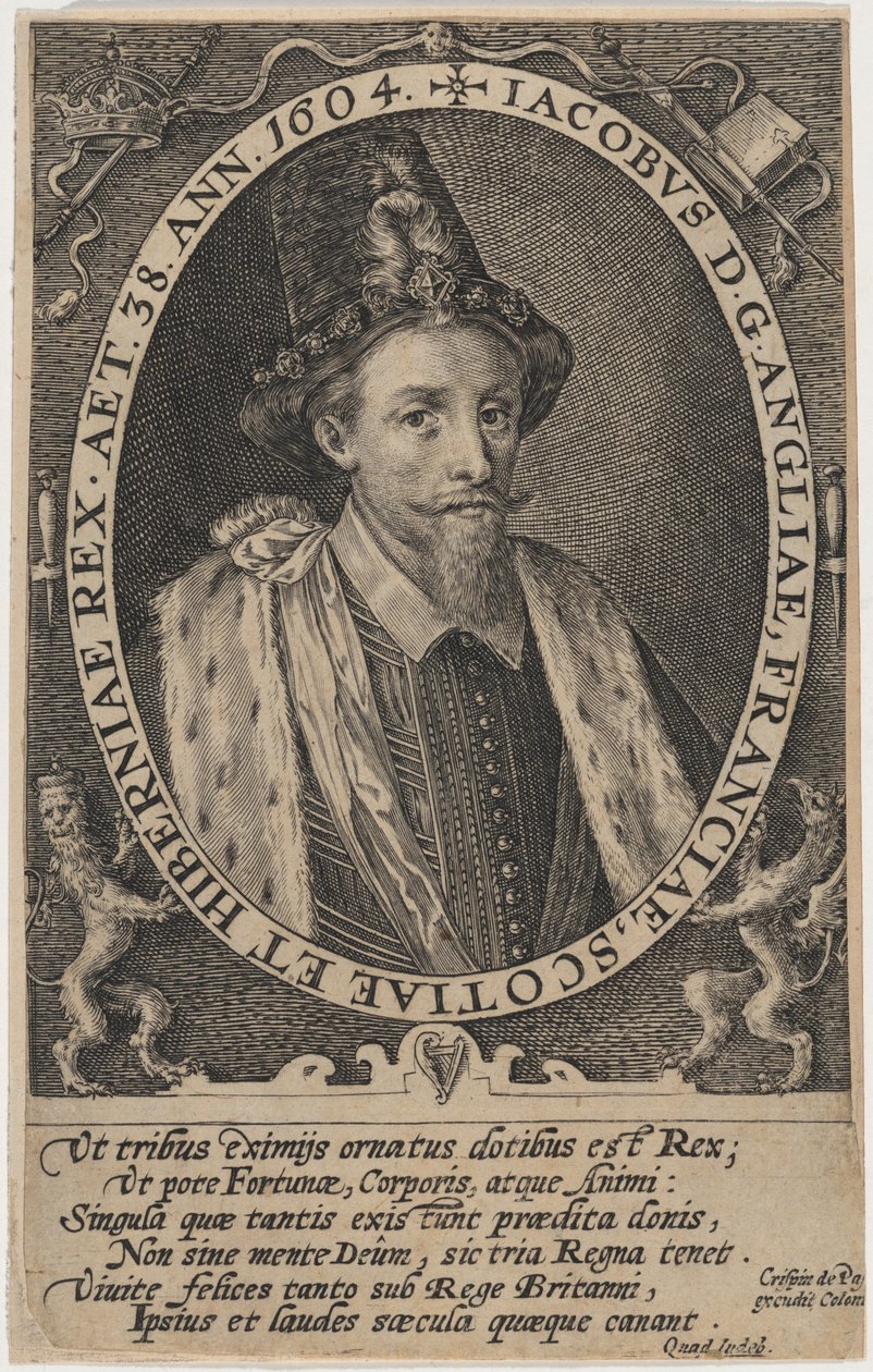 Christian 4., konge af England af Crispijn van de Passe I