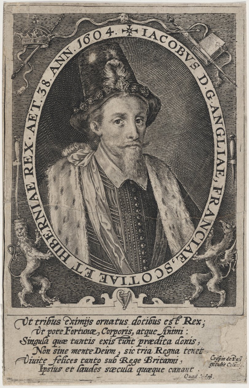 Jakob 1., konge af England af Crispijn van de Passe I