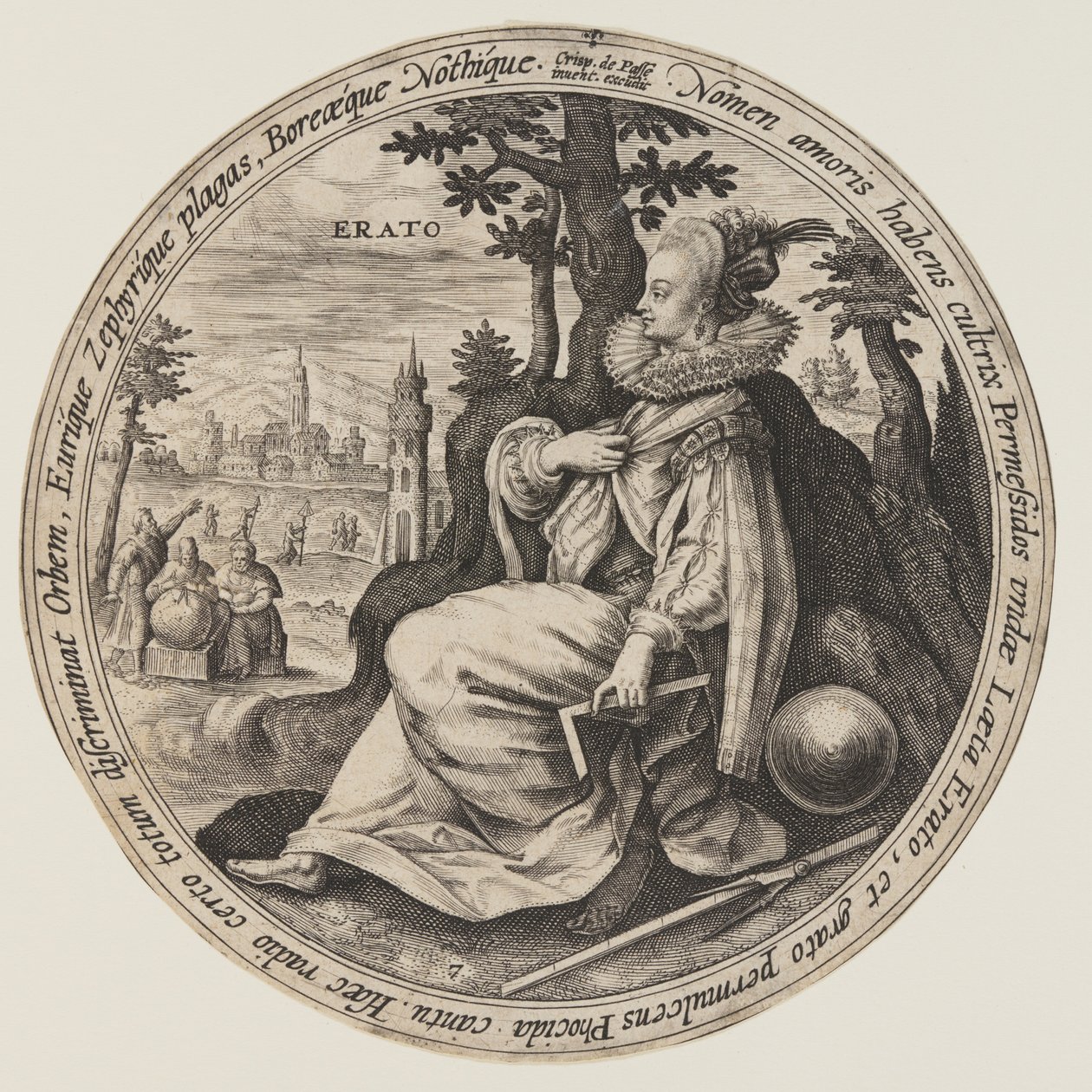Urania, fra Muserne af Crispijn van de Passe I