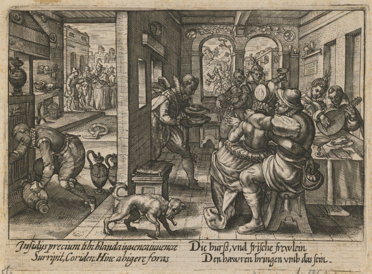 Banket med musikere, ca. 1600 af Crispijn van de Passe the Elder