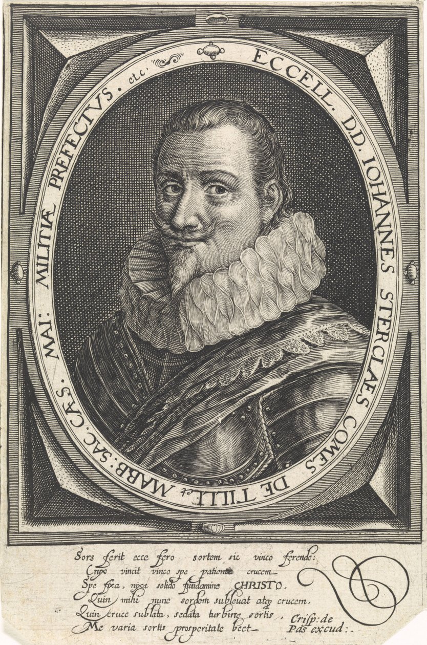 Portræt af Johann Tserclaes, greve af Tilly af Crispijn van de Passe the Elder