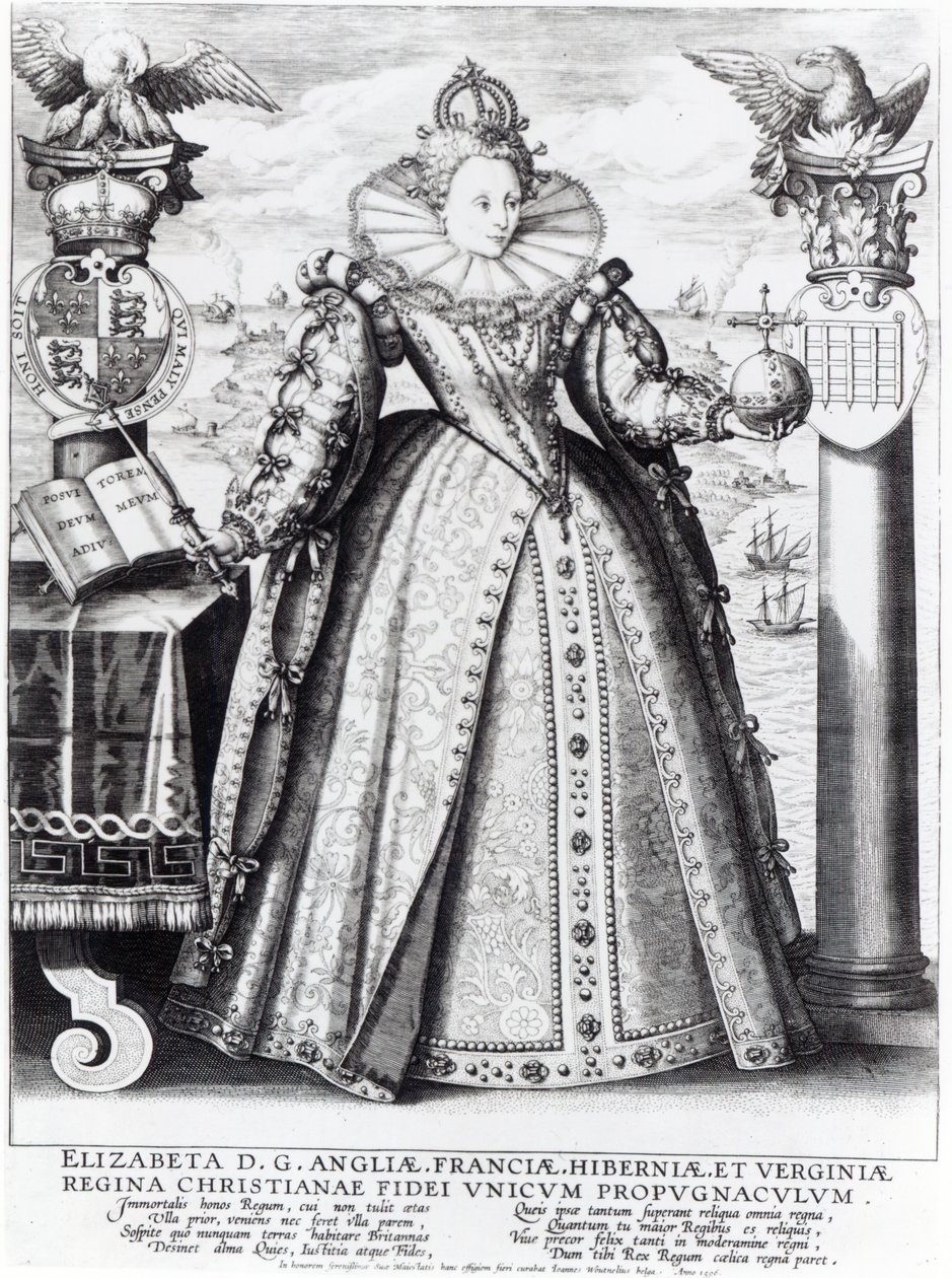 Dronning Elizabeth I (1533-1603) 1596 af Crispin  Passe