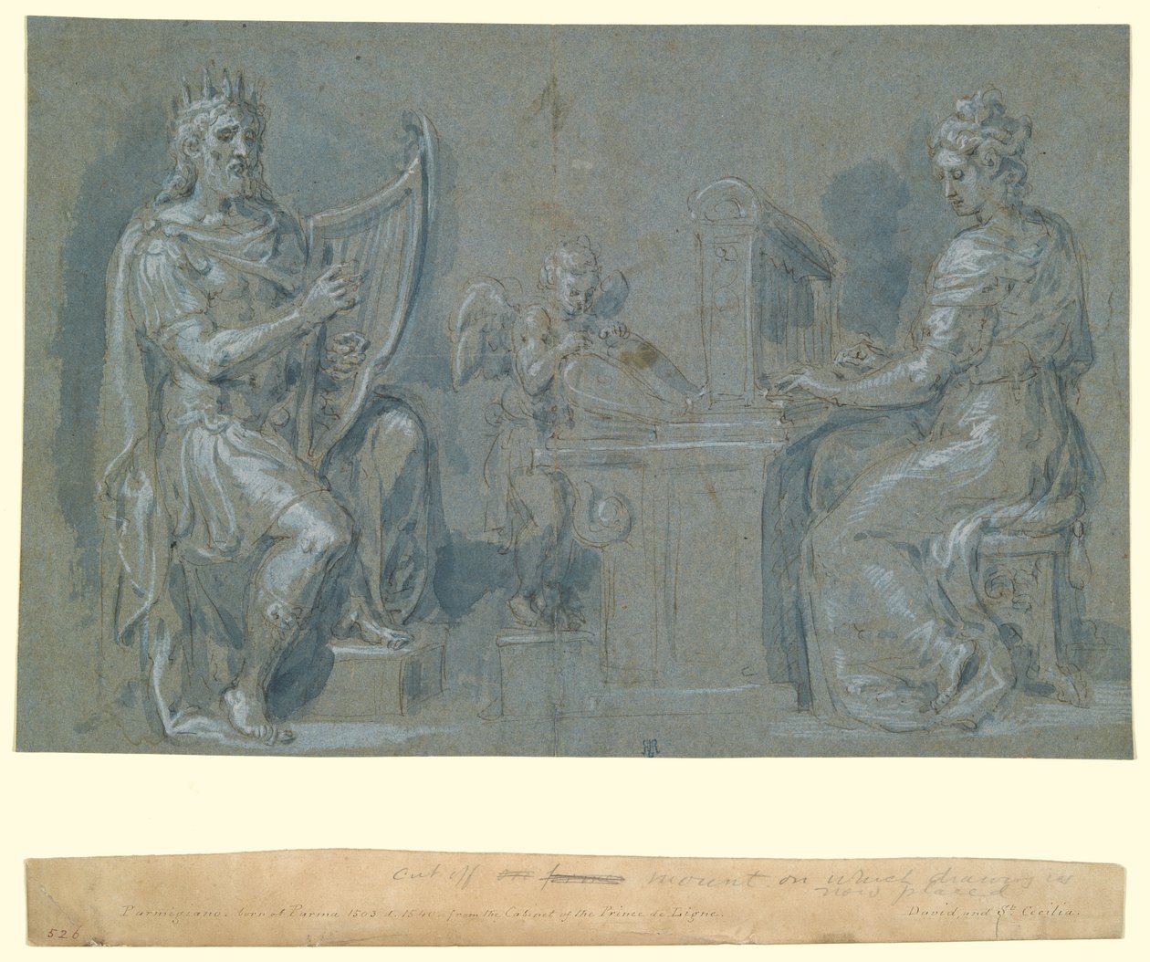 David og Sankt Cecilia af Crispin van den Broeck