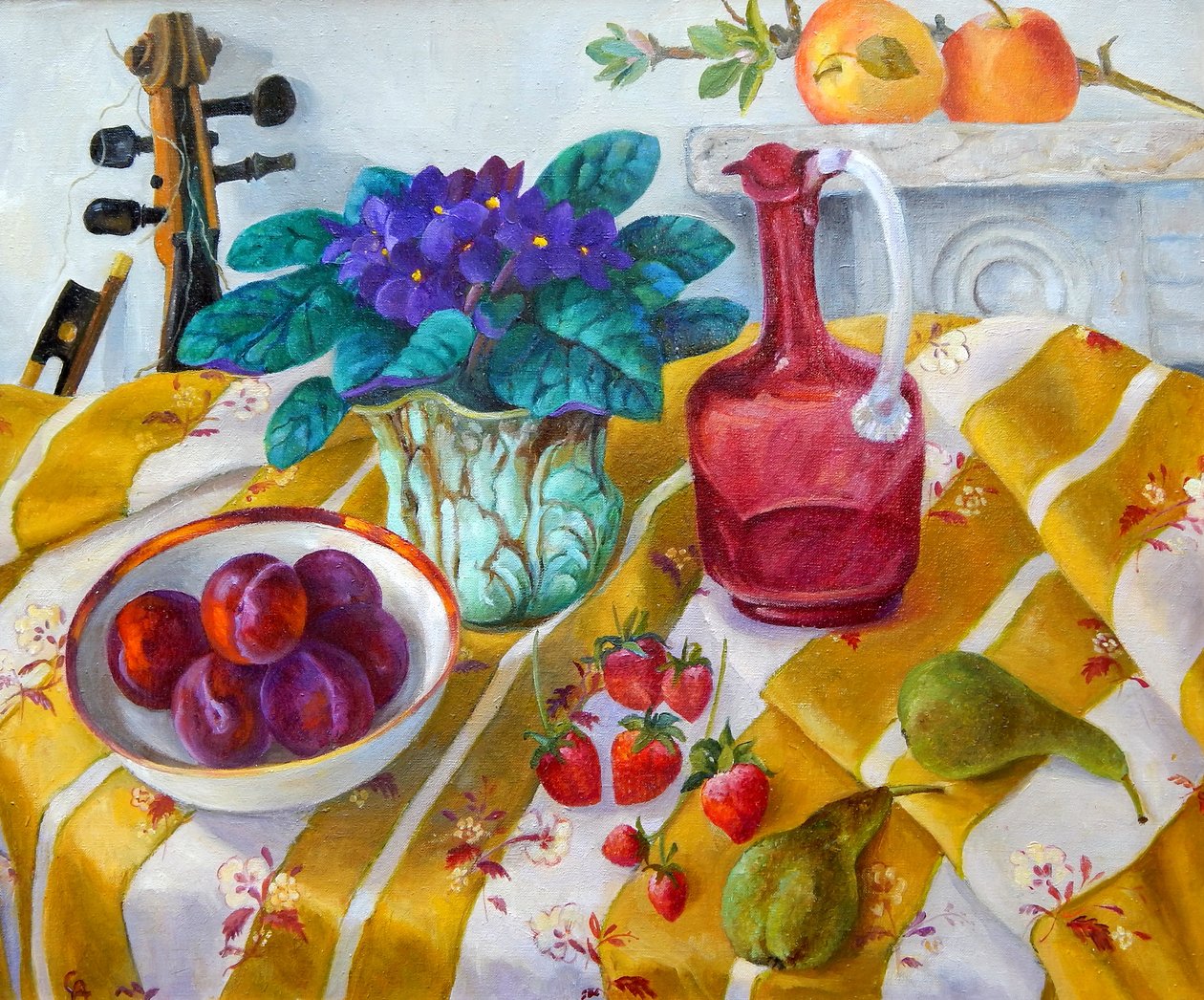 Afrikanske violer, 2012, (50x60) af Cristiana Angelini