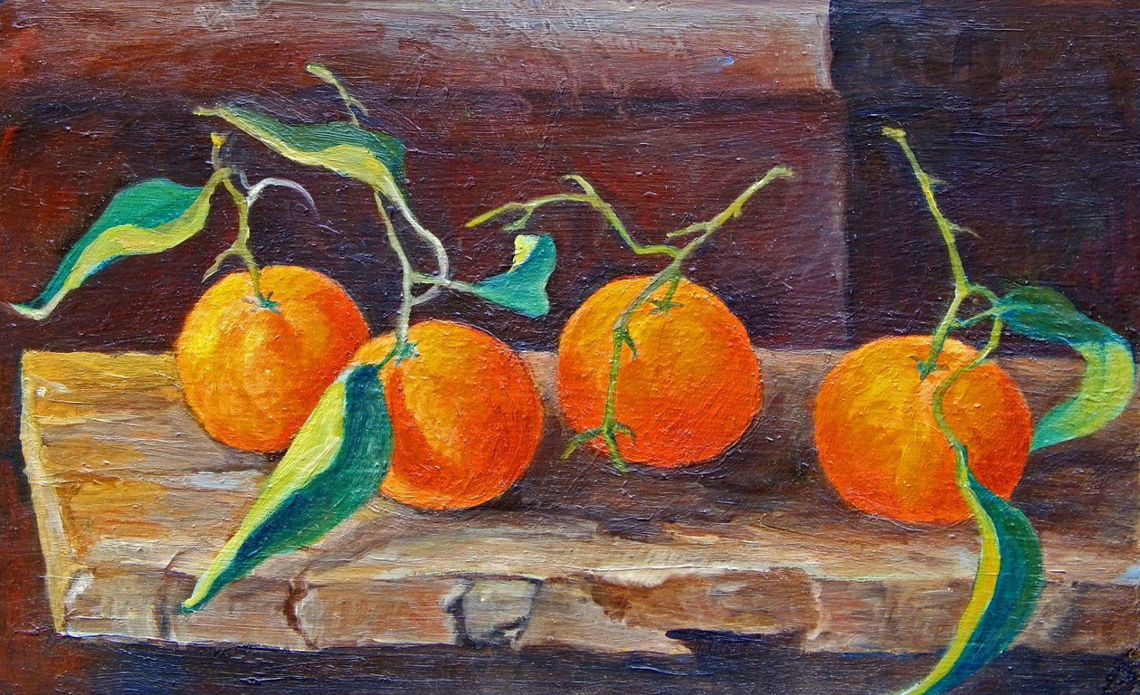 Frugt på en hylde, 2014, af Cristiana Angelini
