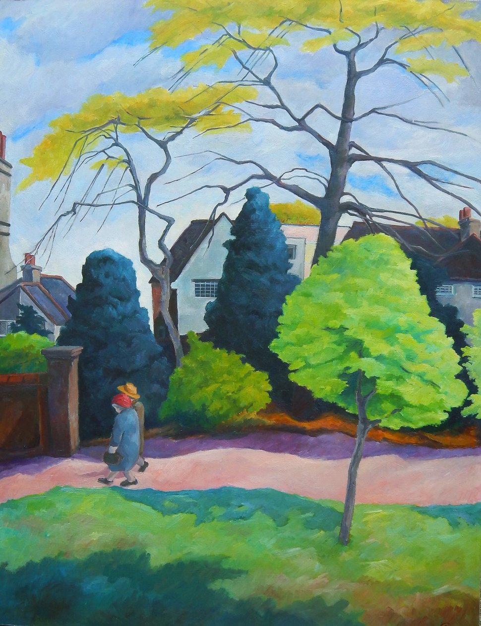 Old Friends, 1985, [olie på panel] af Cristiana Angelini