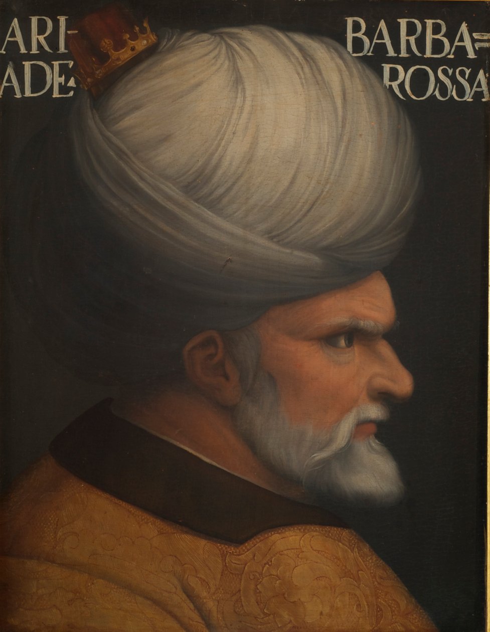 Portræt af Khair ad-Din Barbarossa af Cristofano dell Altissimo