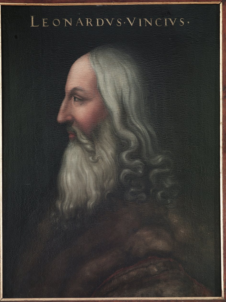 Portræt af Leonardo da Vinci af Cristofano dell Altissimo