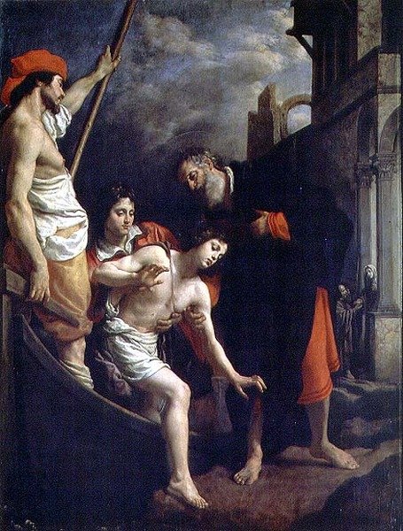 St. Julians gæstfrihed af Cristofano Allori