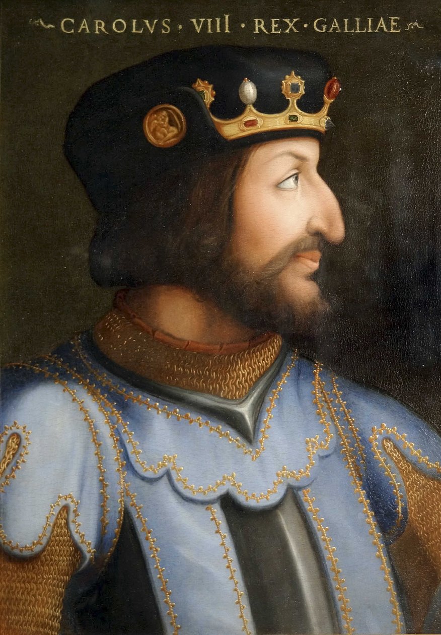 Portræt af kongen Karl VIII (1470 - 1498) af Cristofano dell